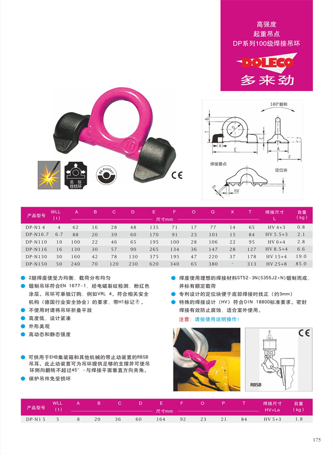 80-100级焊接D形环